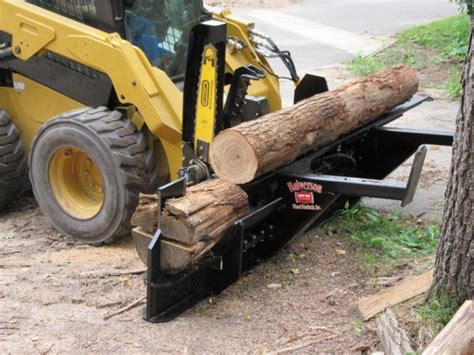 splitting wood with skid steer|bobcat attachments wood cutter splitter.